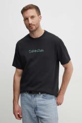 Calvin Klein tricou din bumbac barbati, culoarea negru, cu imprimeu, K10K113105 9BYH-TSM005_99X (K10K113105)