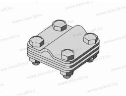XBS MGKS-01A Multikapocs 58x58/3 30mm laposvas és 8-12mm köraacélhoz (011101)