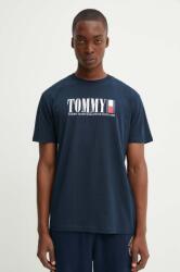 Tommy Jeans tricou barbati, culoarea albastru marin, cu imprimeu, DM0DM18533 9BYH-TSM06W_59X (DM0DM18533)