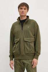 G-Star RAW bluza barbati, culoarea verde, cu glugă, cu imprimeu, D25096-D566 9BYH-BLM10K_77X