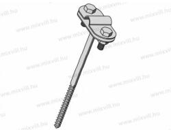 XBS MGZNT-02 8x260A Vezetéktartó 8-10mm köracélhoz 26cm hosszú csavaros heggyel (01892)