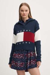 Tommy Hilfiger pulover din amestec de lana femei, culoarea albastru marin, călduros, DW0DW18677 9BYH-SWD18P_59X