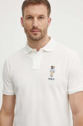 Ralph Lauren polo de bumbac culoarea bej, cu imprimeu PPYX-TSM06Z_01X