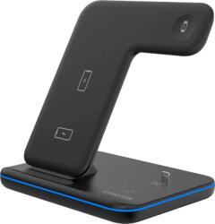 CANYON 3 Az 1-Ben Wireless Dokkoló - 15W, Fekete (CNS-WCS302B)
