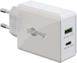 Goobay 61674 USB-A / USB-C Hálózati Töltő - 30W, Fehér (61674)