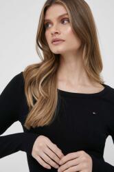 Tommy Hilfiger longsleeve femei, culoarea negru, WW0WW38869 9BYX-BUD009_99X (WW0WW38869)