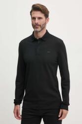 Lacoste longsleeve barbati, culoarea negru, neted, PH2481 PPYH-BUM05L_99A