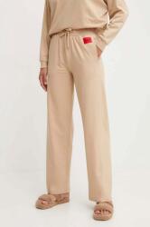 Hugo pantaloni de trening culoarea bej, neted, 50508694 9BYH-SPD03O_80X