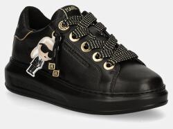 KARL LAGERFELD sneakers din piele KAPRI culoarea negru, KL62574F 9BYH-OBD400_99X (KL62574F.00G)