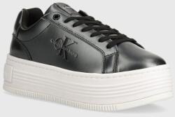 Calvin Klein sneakers BOLD PLATF LOW LACE LTH ML MTL culoarea negru, YW0YW01464 9BYH-OBD0KE_99X