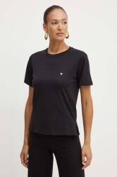 Weekend Max Mara tricou din bumbac femei, culoarea negru, 2425976021600 9BYH-TSD04N_99X