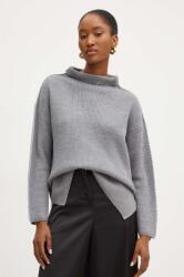 Max Mara pulover de lana femei, culoarea gri, călduros, cu turtleneck, 2426366178600 9BYH-SWD0HG_09X (2426366178600)