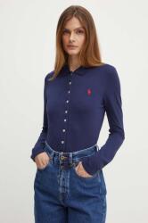 Ralph Lauren camasa femei, culoarea albastru marin, cu guler clasic, slim, 211941176 PPYH-POD01C_59X (211941176)