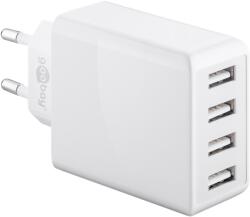 Goobay 44962 4X USB-A Hálózati Töltő - 30W, Fehér (44962)