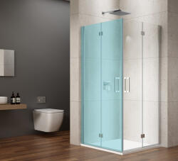 SAPHO Gelco Loro harmonika zuhanyajtó sarokbelépős kabinhoz átlátszó üveg 700x2000 mm, króm profil GN4770 (GN4770)