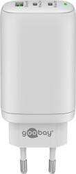 Goobay 65408 PD GAN USB-A / 2X USB-C Hálózati Töltő - 65W, Fehér