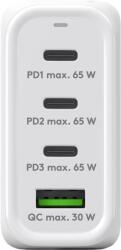 Goobay 64822 USB-A / 3X USB-C Hálózati Töltő - 65W, Fehér