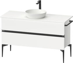 Duravit Sivida szekrény 124.5x47.5x54.8 cm mosdókagyló alá akasztható fehér-fekete SV46600BD180000