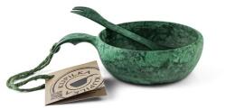 KUPILKA 33 + Spork set de castron și lingură cu furculiță într-unul, verde Castron
