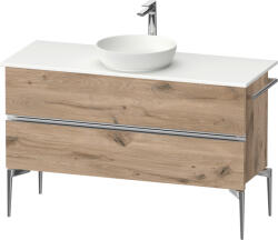 Duravit Sivida szekrény 124.5x47.5x54.8 cm mosdókagyló alá akasztható tölgy-króm SV4660010550000