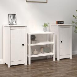vidaXL 2 db fehér tömör fenyőfa tálalószekrény 39x35x80 cm (813727)
