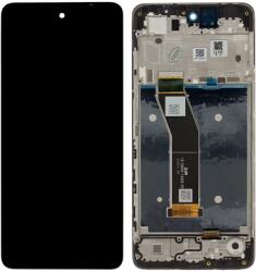 Motorola Moto G24 Előlap Keret+LCD Kijelző+Érintőpanel, Fekete (5D68C23810) Gyári, Service Pack