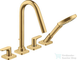 Hansgrohe AXOR CITTERIO M 4 üléses épített peremre szerelhető kádtöltő csaptelep, szálcsiszolt arany hatású 34454250 (34454250)