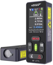Noyafa NF-277L - zöld lézeres távolságmérő: 100 m, digitális szögmérő, Pitagorasz-mérések, bluetooth, keresztlézer-funkció, stb (nf277l-100)