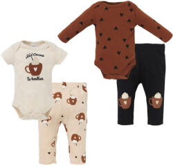 Foxy Baby Pamut Rövid és hosszú ujjú body + nadrág szett (80) - Forró csoki - babylion
