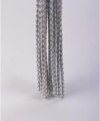  Fonott bőr korbács Kid handle leather braided tails fehér
