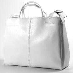 MONARCHY Rosalina fehér női bőr válltáska 34x24cm (M-15704-5-rosalina)