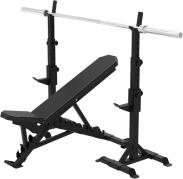 Titan Fitness Телескопична стойка за Клек и Мултифункционална тренировъчна пейка