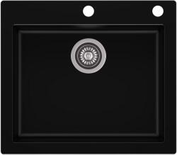 AXIS KITCHEN MOJITO 60 gránit mosogató automata dugóemelő, szifonnal, fekete, beépíthető (AX-1604)