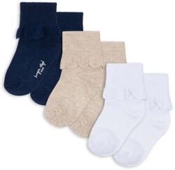 Konges Sløjd gyerek zokni FRILL SOCKS 3 pár sötétkék, KS101369 - sötétkék 19/21