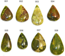  Cabochon Opal Verde Mineral Natural - Picatura - 26-41 x 14-38 x 5-9 mm - 1 Buc