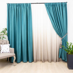 Hiko Set 2 draperii opace, Hiko Deluxe Blackout 100% verde, cu rejansa - hiko - 1 017,60 RON