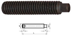  HERNYÓCSAVAR DIN915 45H natúr M 6x25 mm hernyócsavar csapos véggel (500db/dob) (62336)