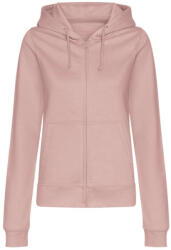 Just Hoods kapucnis Női pulóver, elején végig cipzárral AWJH050F, Dusty Pink-L (awjh050fdup-l)