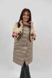 CHANGE OFF VESTA LUNGA MATLASATA REVERSIBILA CU BUZUNARE LUCETTE S-M Camel