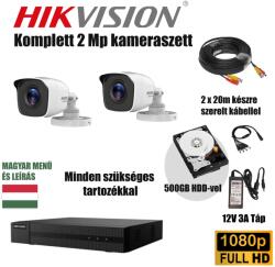  Hiwatch Szereld Magad TurboHD Csomag 2 kamerás 2Mp 2.8mm 20m IR 2x20m készre szerelt kábellel
