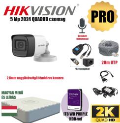  Hikvision 5Mp PRO Szereld Magad Csomag 1 kamerával és RJ45 balunnal!
