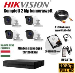  Hiwatch Szereld Magad TurboHD Csomag 4 kamerás 2Mp 2.8mm 20m IR 4x20m készre szerelt kábellel