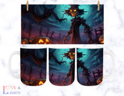  Madárijesztő mintás halloweeni bögre