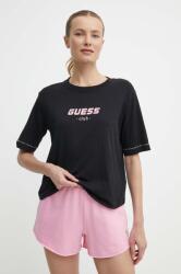 Guess pamut póló NATALIA női, fekete, V4GI11 JA914 - fekete XS