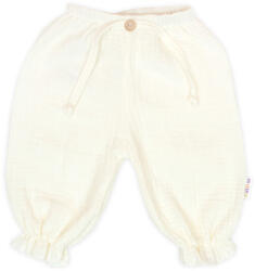 Baby Nellys Pantaloni de muselina Fata, Natura, crem