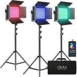GVM Kit 3 Panouri Bi color, GVM 680RS, 560 LED, trepiezi 200 cm inclusi, geanta transport si accesorii