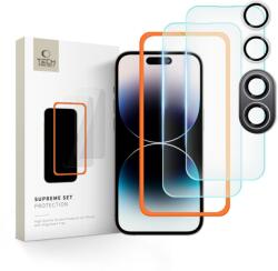 Tech-Protect Set de sticla securizata iPhone 16 pentru ecran si camera Tech Protect Supreme