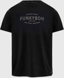 Funky Buddha T-shirt Bărbătesc cu Mânecă Scurtă Negru FBM009-094-04-BLACK (FBM009-094-04-BLACK)