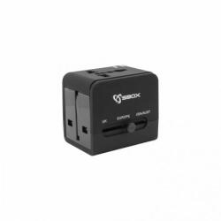 Sbox TA-23 Utazó/travel adapter USB töltő - followed