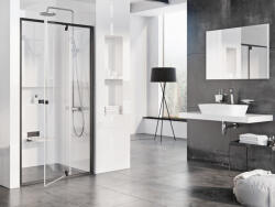 RAVAK Pivot PDOP2-110 zuhanyajtó fekete+transparent 03GD0300Z1 (03GD0300Z1)